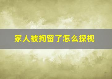 家人被拘留了怎么探视