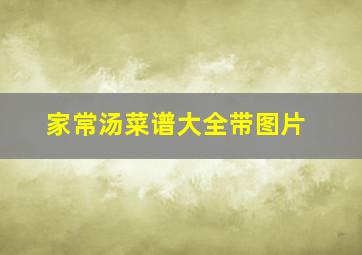 家常汤菜谱大全带图片