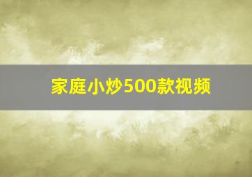 家庭小炒500款视频