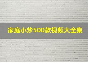 家庭小炒500款视频大全集