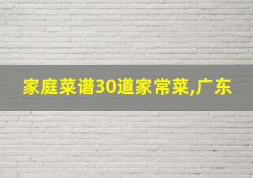 家庭菜谱30道家常菜,广东