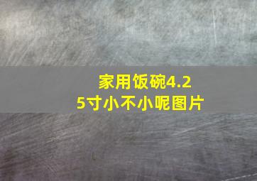 家用饭碗4.25寸小不小呢图片