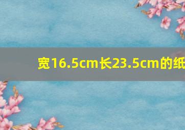 宽16.5cm长23.5cm的纸