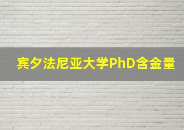 宾夕法尼亚大学PhD含金量