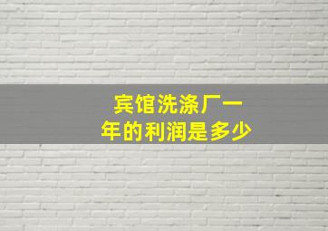 宾馆洗涤厂一年的利润是多少