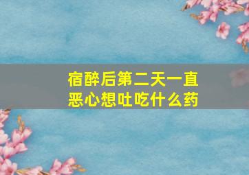 宿醉后第二天一直恶心想吐吃什么药