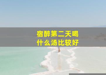 宿醉第二天喝什么汤比较好