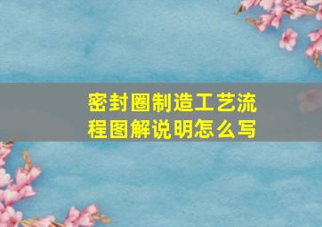 密封圈制造工艺流程图解说明怎么写