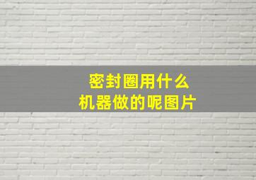 密封圈用什么机器做的呢图片