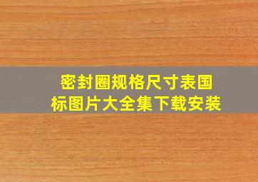 密封圈规格尺寸表国标图片大全集下载安装