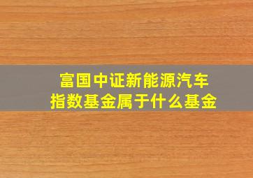 富国中证新能源汽车指数基金属于什么基金