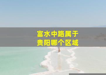 富水中路属于贵阳哪个区域