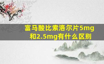 富马酸比索洛尔片5mg和2.5mg有什么区别