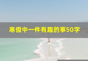 寒假中一件有趣的事50字