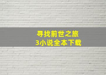 寻找前世之旅3小说全本下载