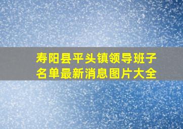 寿阳县平头镇领导班子名单最新消息图片大全