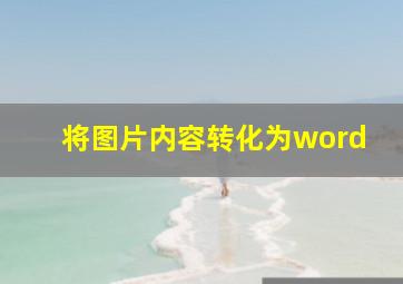 将图片内容转化为word