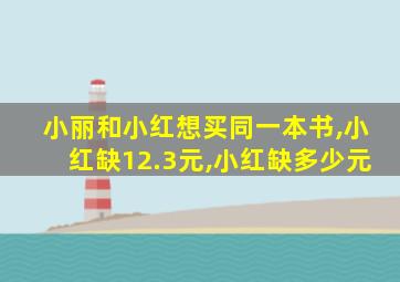 小丽和小红想买同一本书,小红缺12.3元,小红缺多少元