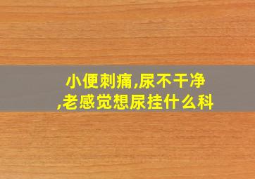 小便刺痛,尿不干净,老感觉想尿挂什么科