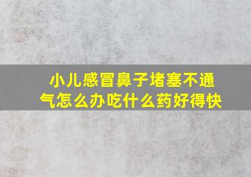 小儿感冒鼻子堵塞不通气怎么办吃什么药好得快