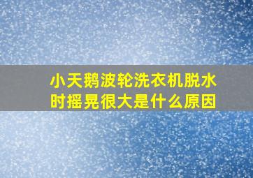 小天鹅波轮洗衣机脱水时摇晃很大是什么原因