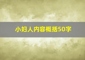 小妇人内容概括50字