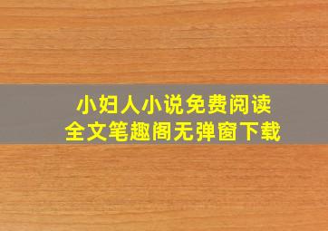 小妇人小说免费阅读全文笔趣阁无弹窗下载