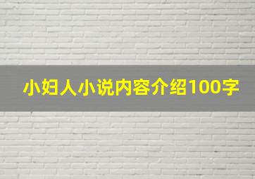 小妇人小说内容介绍100字