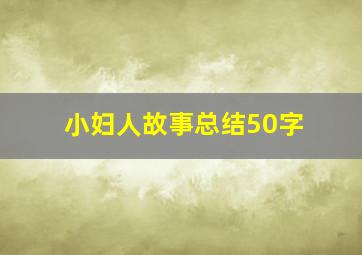 小妇人故事总结50字