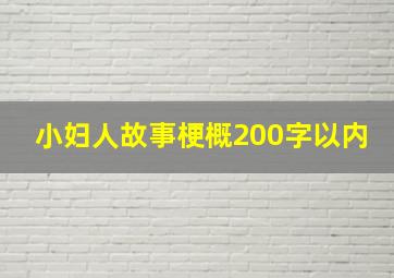 小妇人故事梗概200字以内