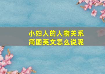 小妇人的人物关系简图英文怎么说呢