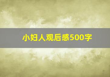 小妇人观后感500字