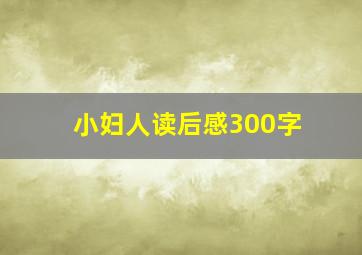 小妇人读后感300字