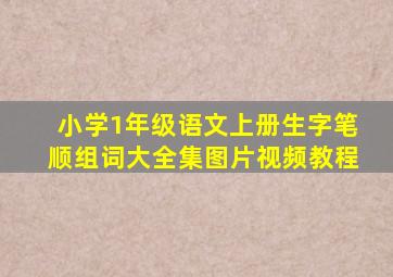 小学1年级语文上册生字笔顺组词大全集图片视频教程