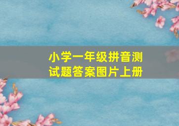 小学一年级拼音测试题答案图片上册