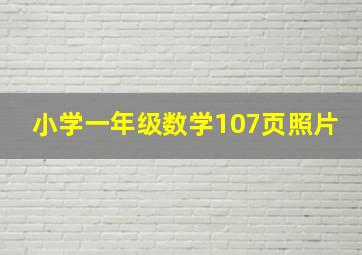 小学一年级数学107页照片