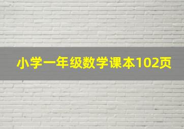 小学一年级数学课本102页