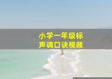 小学一年级标声调口诀视频