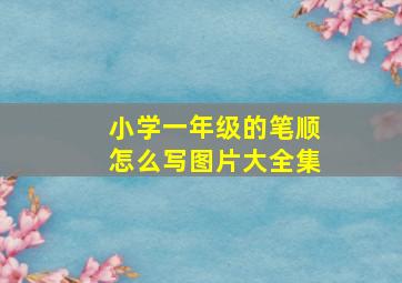 小学一年级的笔顺怎么写图片大全集