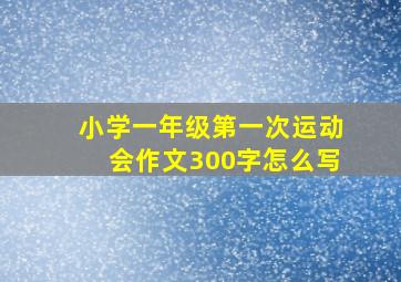 小学一年级第一次运动会作文300字怎么写