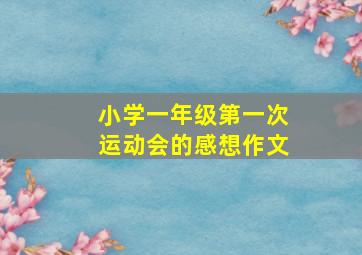 小学一年级第一次运动会的感想作文