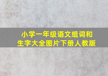 小学一年级语文组词和生字大全图片下册人教版