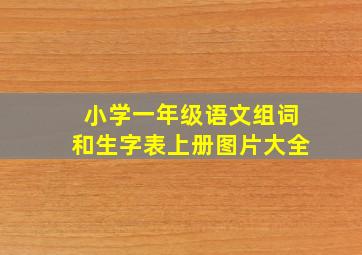 小学一年级语文组词和生字表上册图片大全