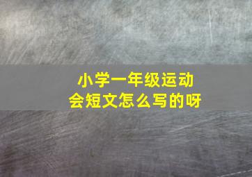 小学一年级运动会短文怎么写的呀