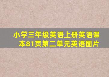 小学三年级英语上册英语课本81页第二单元英语图片