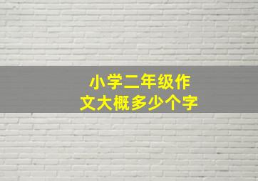 小学二年级作文大概多少个字