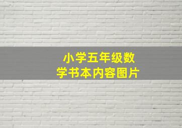 小学五年级数学书本内容图片