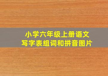 小学六年级上册语文写字表组词和拼音图片