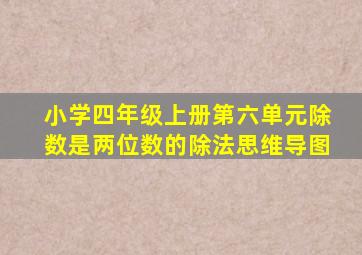 小学四年级上册第六单元除数是两位数的除法思维导图