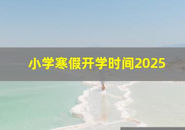 小学寒假开学时间2025